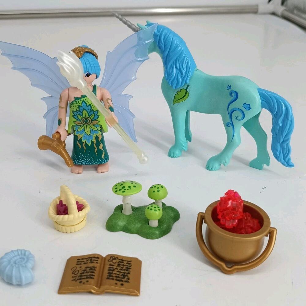 Playmobil Aqua Blue Unicorn 5441 Fairy World B11 And Fairy